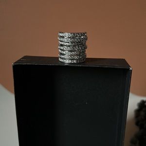 Sterling Silver Cubic Zirconia Ring - Size 7